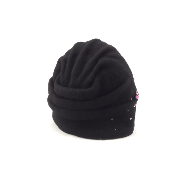 Cappello Cuffia Swarosky Marone Hat