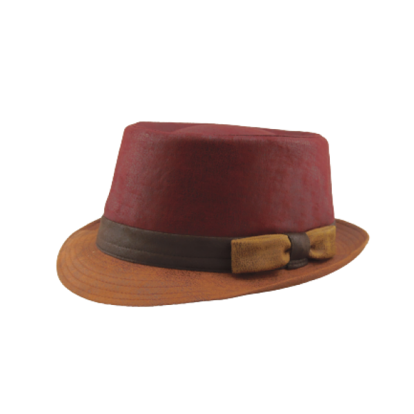 Cappello Pork Pie  Marone Hat