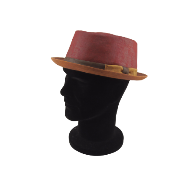 Cappello Pork Pie  Marone Hat