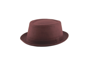 Cappello Pork Pie Marone Hat