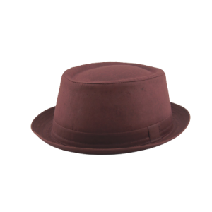 Cappello Pork Pie Marone Hat