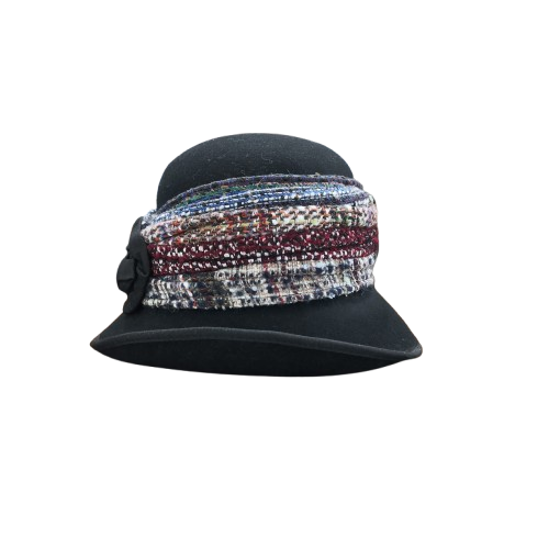 Cappello Cloche Feltro Marone Hat - immagine 2