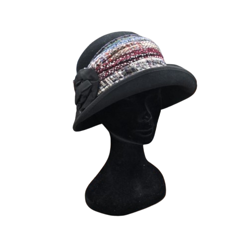 Cappello Cloche Feltro Marone Hat - immagine 3