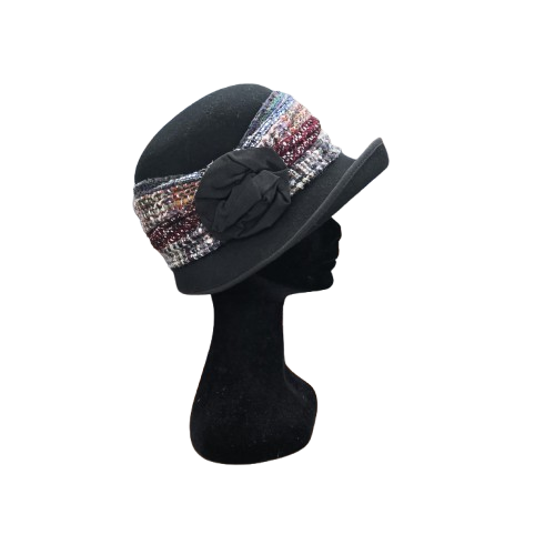 Cappello Cloche Feltro Marone Hat - immagine 4